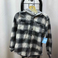 Oshkosh Black Plaid Child Size 5 Boy's Shirt
