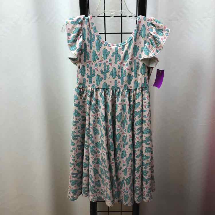 Dot Dot Smile Pink Christmas Child Size 3/4 Girl's Dress