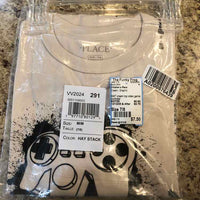 Children's Place Cream Graphic Child Size 7/8 Boy's Shirt