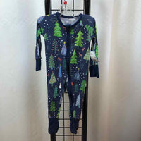 Little sleepies Navy Christmas Child Size 3-6 Months Boy's Pajamas