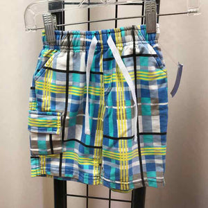 Blue Plaid Child Size 2/3 Boy's Shorts