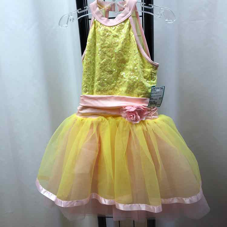 Yellow Sequin Child Size 4/5 Girl's Dress