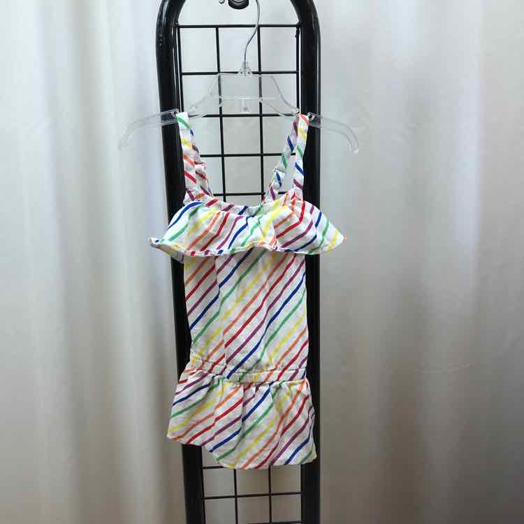 Land's End Rainbow Stripe Child Size 4/5 Girl's Shirt