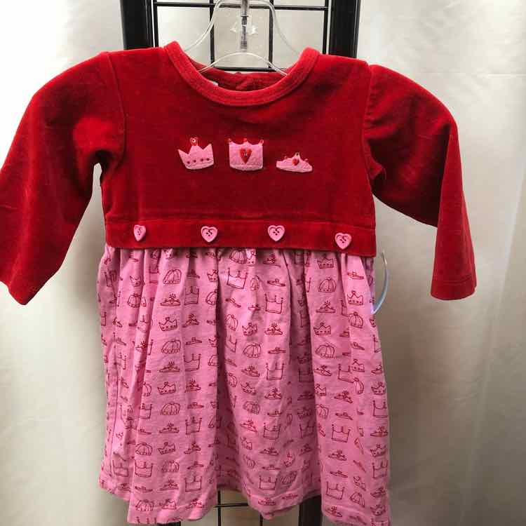 Sweet Potatoes Red Patterned Child Size 2 Girl's Dress