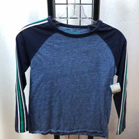 Johnnie B Blue Solid Child Size 9/10 Boy's Shirt