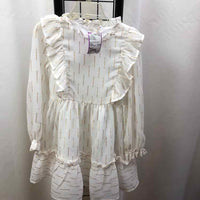 Janie and Jack White Patterned Child Size 5 Girl's Dress