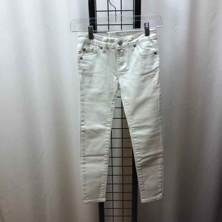 7 for all mankind White Solid Child Size 8 Girl's Jeans
