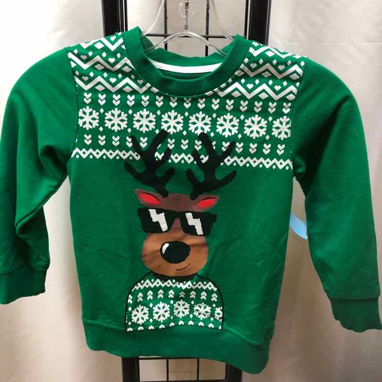 Green Christmas Child Size 6 Boy's Sweatshirt