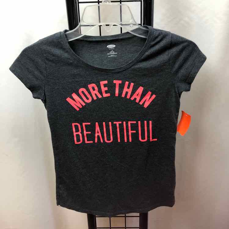 Old Navy Black Graphic Child Size 10/12 Girl's Shirt