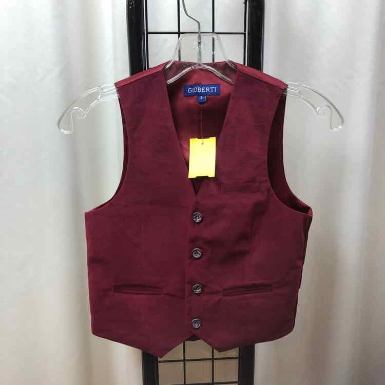 Gioberti Red Solid Child Size 7 Boy's Vest
