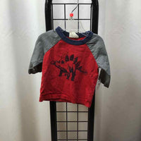Mini Boden Red Dinosaurs Child Size 3-6 Months Boy's Shirt