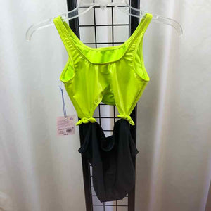 More Than Magic Lime Green Sparkly Child Size 10/12 Girl's Swimwear