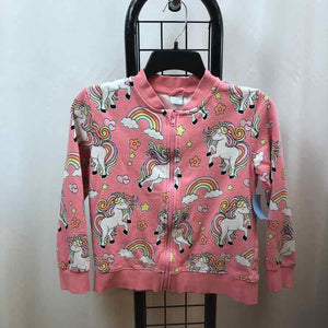 Lindex Pink Patterned Child Size 8/10 Girl's Sweatshirt