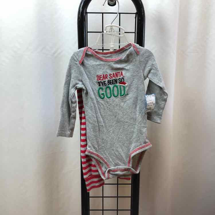 just one you Gray Christmas Child Size 12 m Boy's Outfit