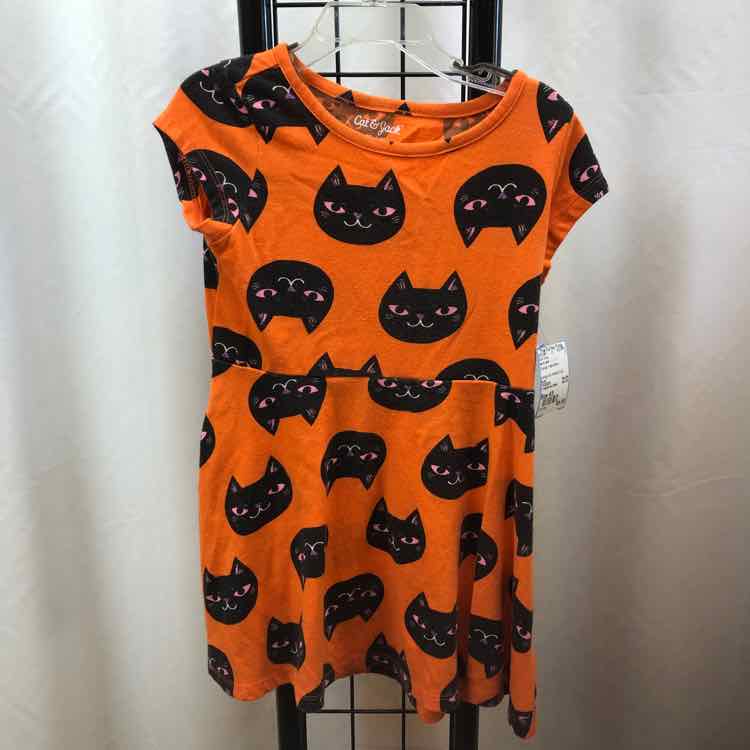 Cat & Jack Orange Halloween Child Size 4/5 Girl's Dress