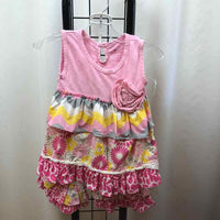 Ruffle butt Pink Patterned Child Size 4 Girl's Outfit
