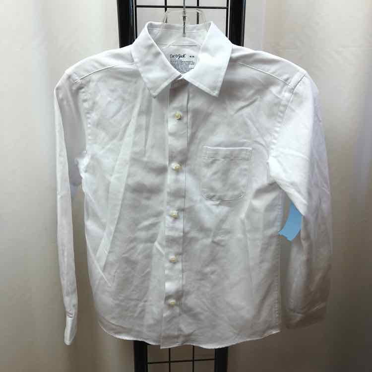 Cat & Jack White Solid Child Size 8 Boy's Sweatshirt