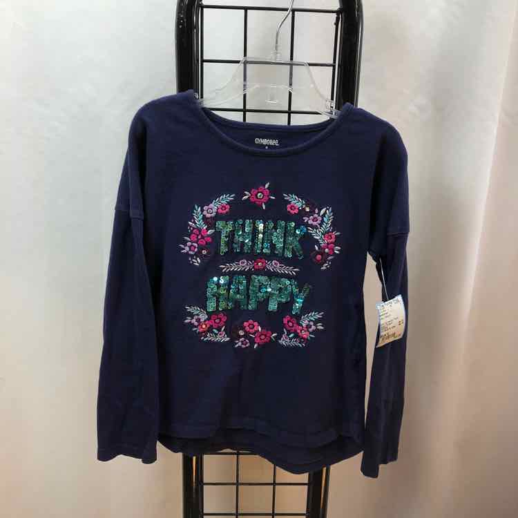 Gymboree Navy Sequin Child Size 6 Girl's Shirt