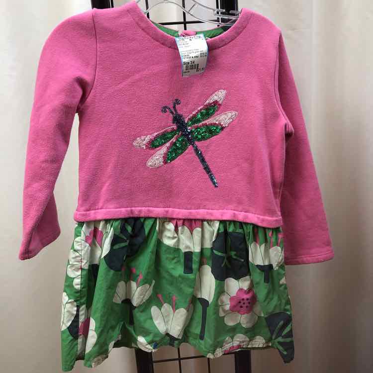 Mini Boden Pink Sequin Child Size 3/4 Girl's Dress