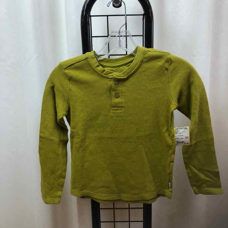 Honest Green Solid Child Size 7 Boy's Shirt