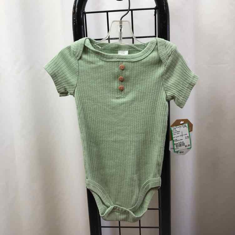 Luxe & Willow Green Solid Child Size 6-9 m Boy's Shirt