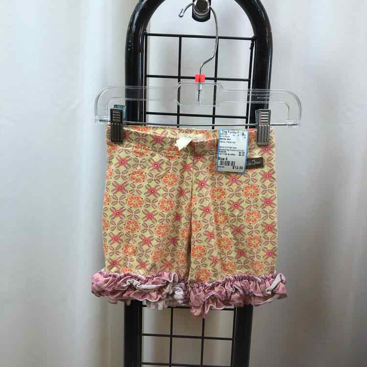 Matilda Jane Yellow Patterned Child Size 6 Girl's Shorts