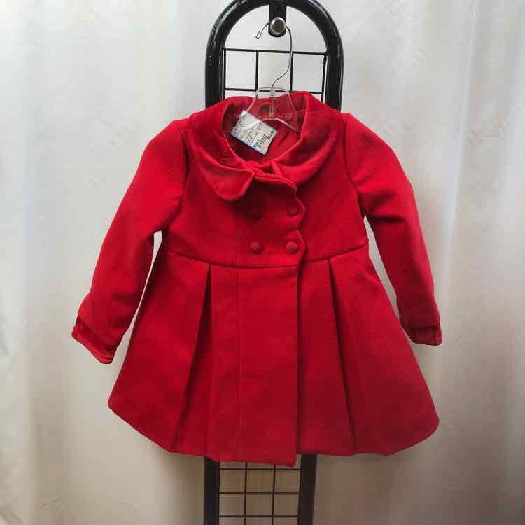 Red Solid Child Size 4 Girl's Outerwear