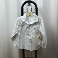 Right Euro White Solid Child Size 4/5 Boy's Shirt