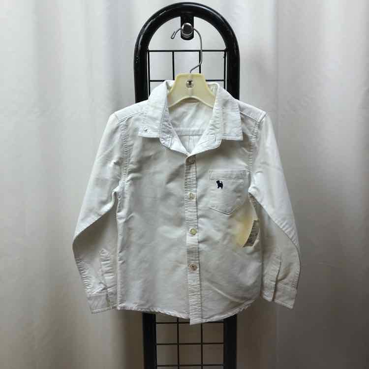 Right Euro White Solid Child Size 4/5 Boy's Shirt