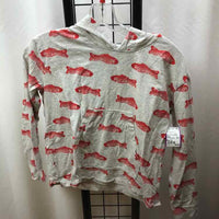 Tea Gray Patterned Child Size 12 Girl's Shirt