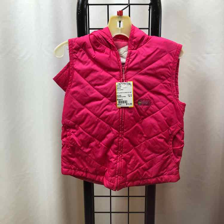 Catimini Pink Quilted Child Size 4 Girl's Vest