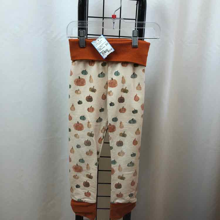The Teacam Collection Cream Patterned Child Size 5 Girl's Pants