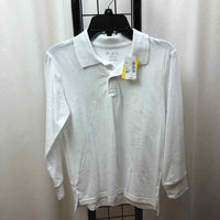 Children's Place White Solid Child Size 7/8 Boy's Shirt