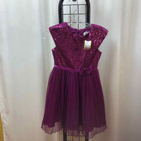 Jona Michelle Purple Sequin Child Size 7 Girl's Dress