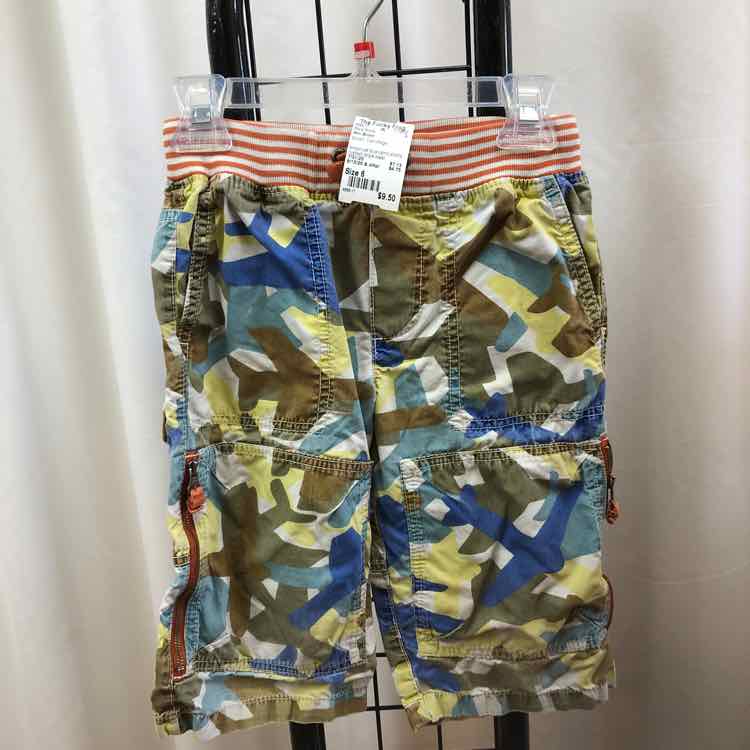 Mini Boden Brown Camoflage Child Size 6 Boy's Shorts