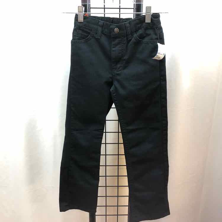 Wrangler Black Solid Child Size 7 Boy's Pants