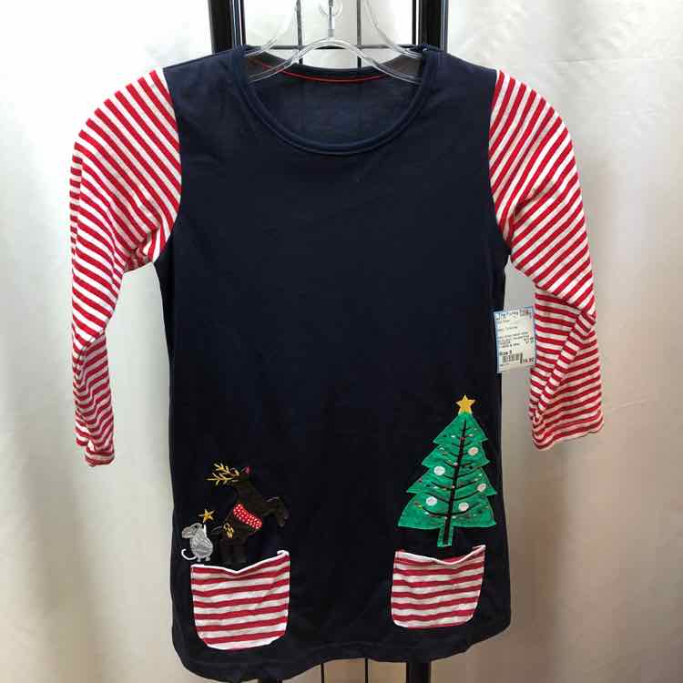 Navy Christmas Child Size 6 Girl's Dress