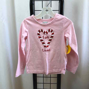 Wonder Kids Pink Christmas Child Size 4 Girl's Shirt