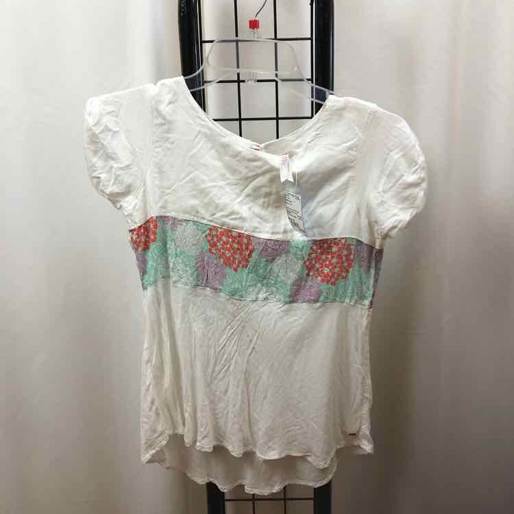 Matilda Jane White Floral Child Size 10 Girl's Shirt