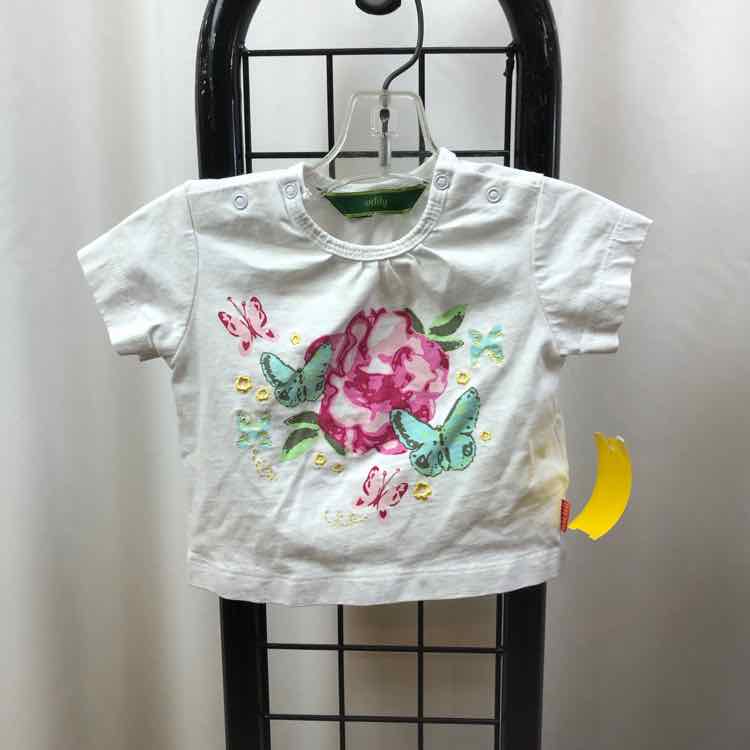 Oilily White Graphic Child Size 3 m Girl's Shirt