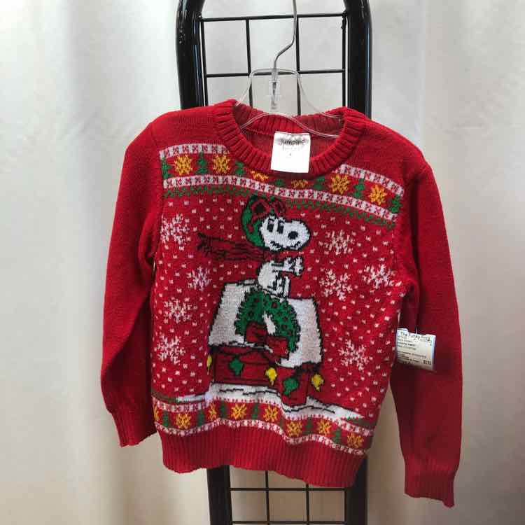 jumping beans Red Christmas Child Size 4 Boy's Sweater