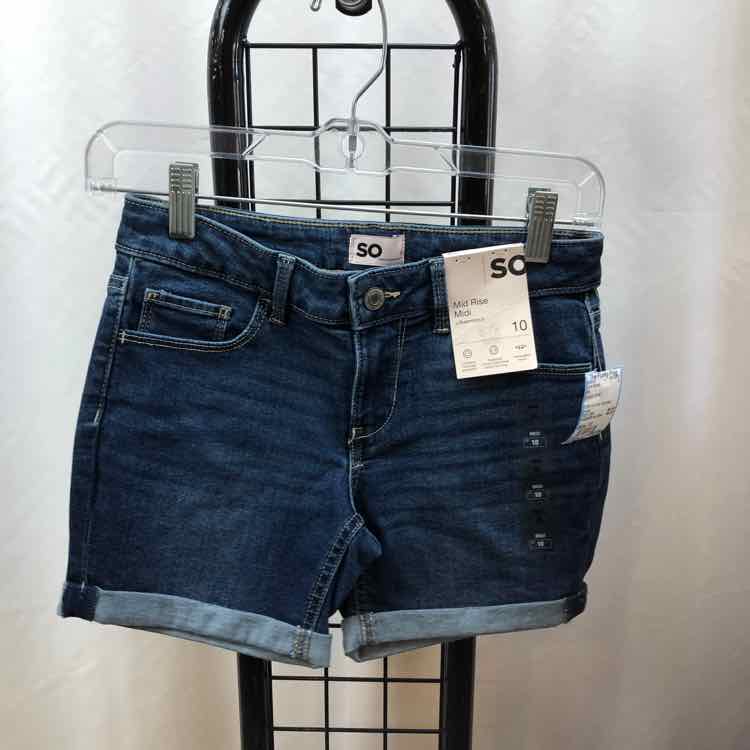 SO Denim Solid Child Size 10 Girl's Shorts