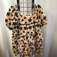 Janie and Jack Tan Floral Child Size 10 Girl's Dress