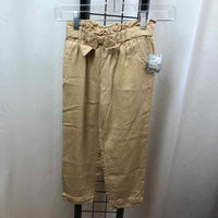 Janie and Jack Tan Solid Child Size 6 Girl's Pants

