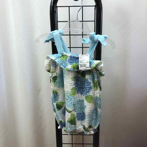 mudpie White Floral Child Size 12-18 m Girl's Romper