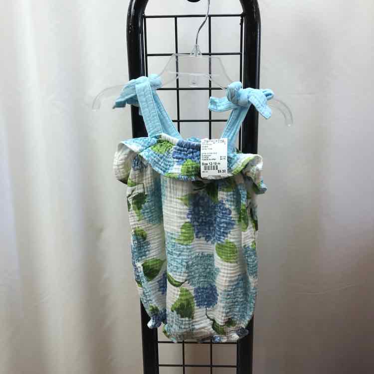 mudpie White Floral Child Size 12-18 m Girl's Romper