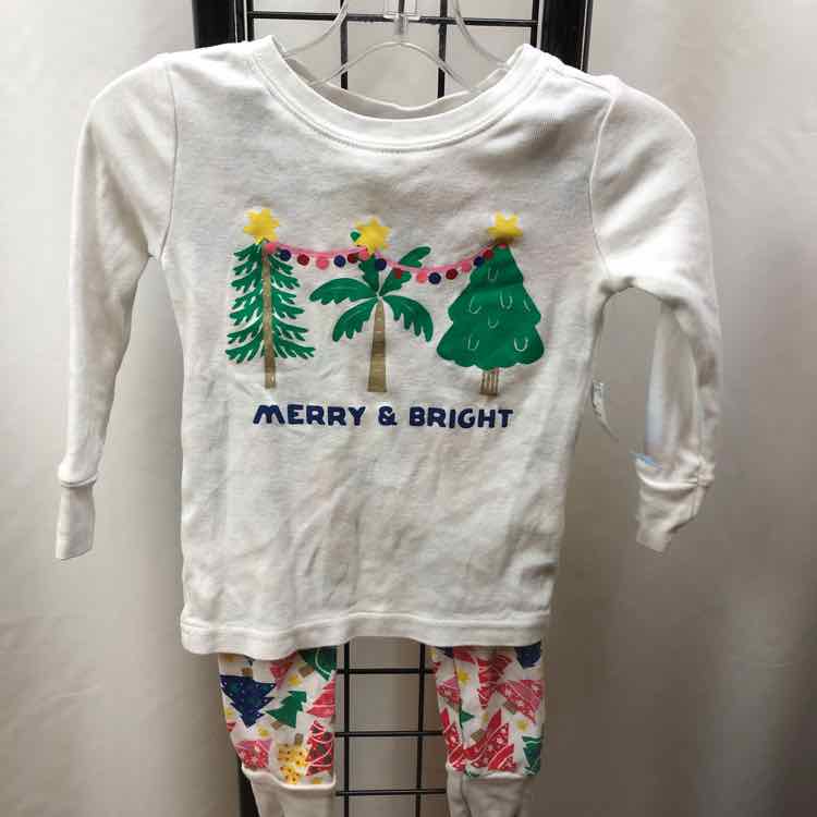 Old Navy White Christmas Child Size 18-24 m Girl's Pajamas
