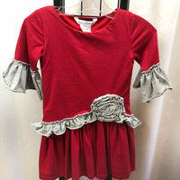 Chasing Fireflies Red Solid Child Size 4/5 Girl's Dress