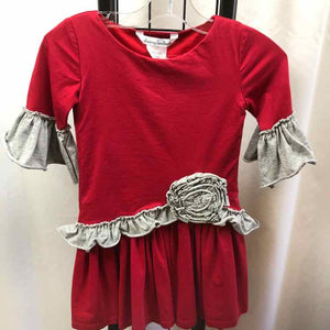 Chasing Fireflies Red Solid Child Size 4/5 Girl's Dress