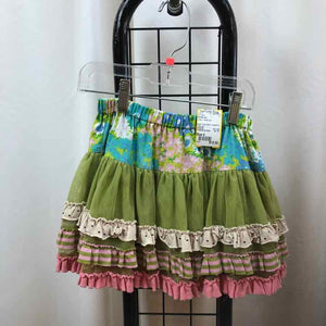 Matilda Jane Green Patterned Child Size 4 Girl's Skirt